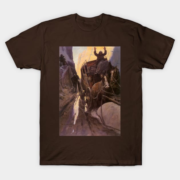 Hands Up! (Hold Up in the Canyon) by NC Wyeth T-Shirt by MasterpieceCafe